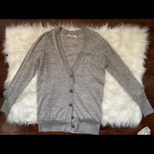 Loft button up long cardigan, size Med